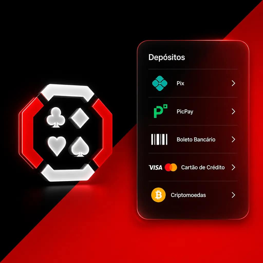 Métodos de depósito disponíveis no MMAbet incluindo Pix, cartão e criptomoedas