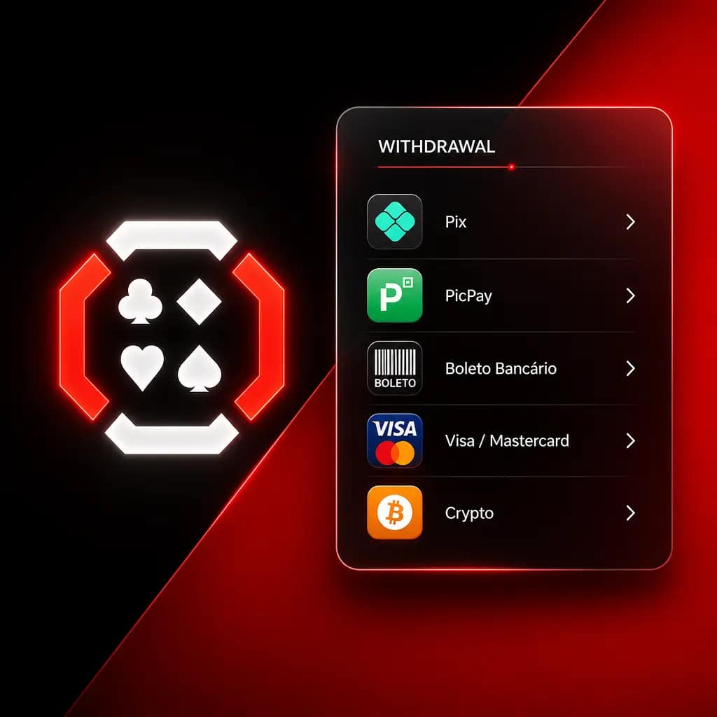 Métodos de saque disponíveis no MMAbet